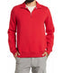  Tailorbyrd Quarter Zip Luxe Fleece Pullover Deep Red - Deep Red - Bonton