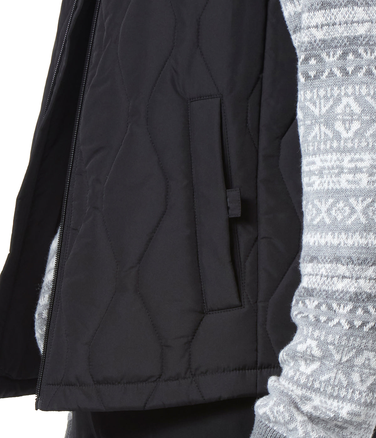  Andrew Marc Hampden Lava Quilt Vest Black - Black - Bonton