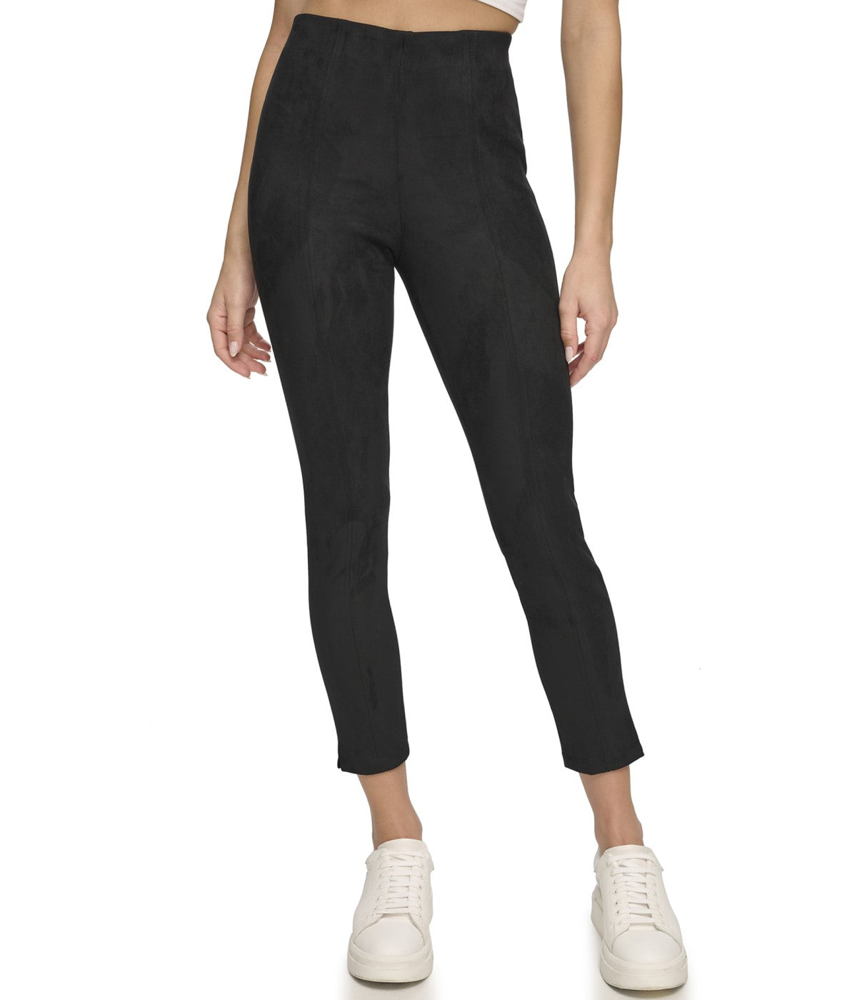  Andrew Marc Andrew Marc Women's Pull on Stretch Suede Pant Black - Black - Bonton