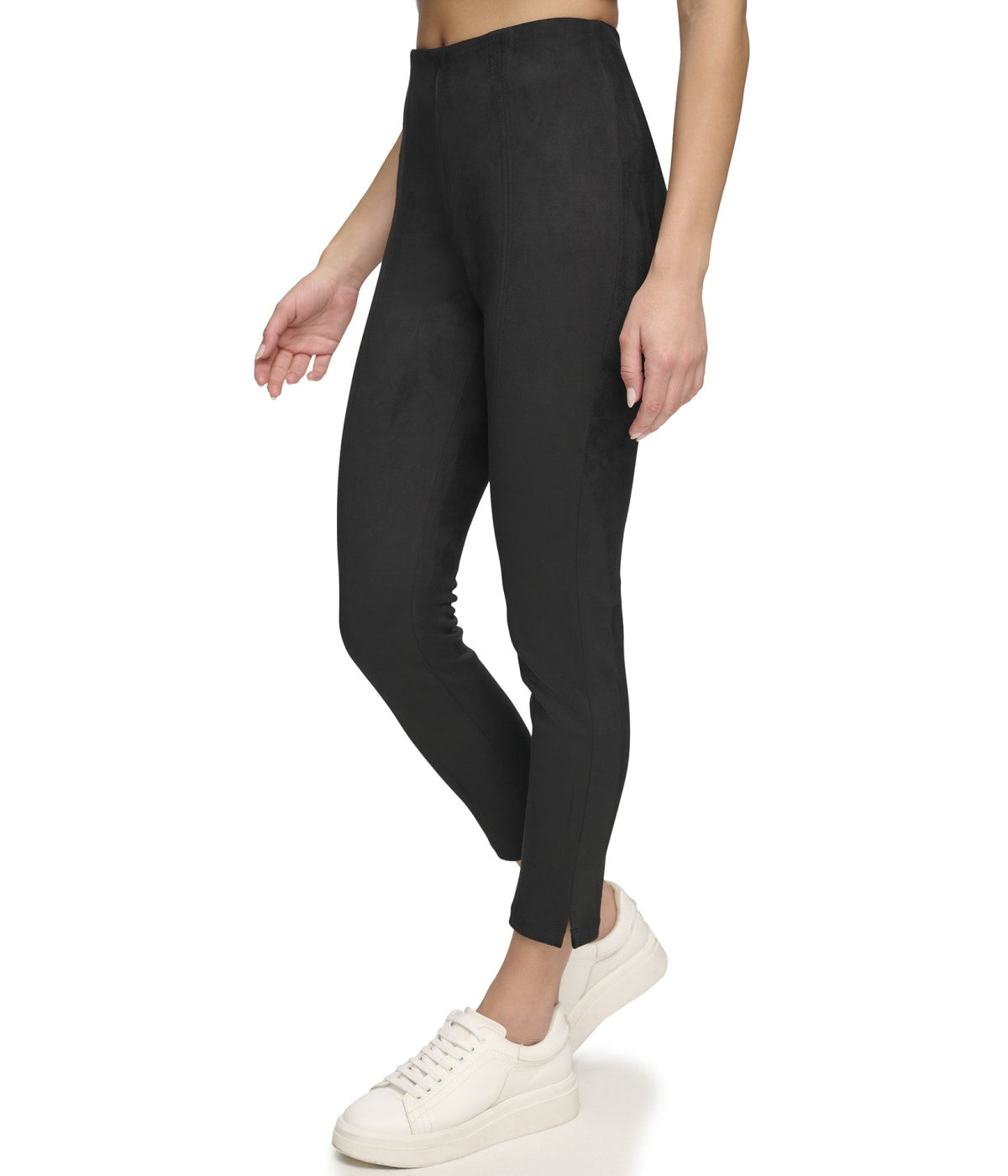  Andrew Marc Andrew Marc Women's Pull on Stretch Suede Pant Black - Black - Bonton