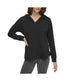 Andrew Marc Andrew Marc Women's Fleece Split Neck Hoodie Black - Black - Bonton