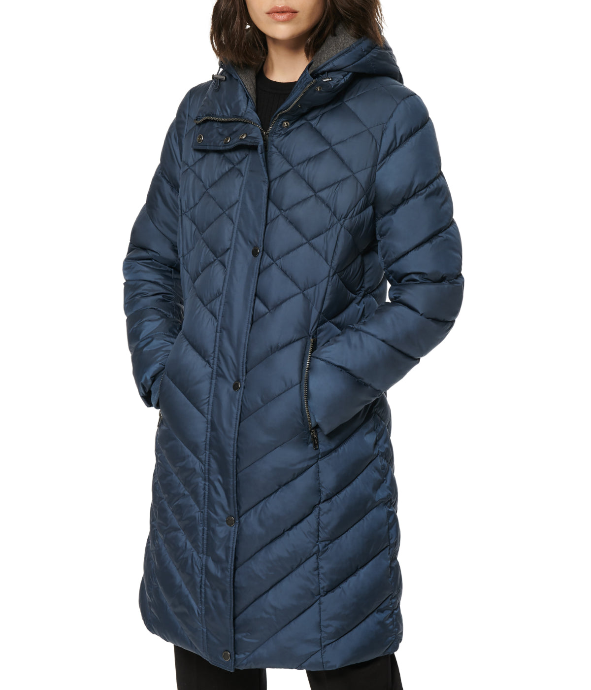 Andrew Marc Elara Slim Puffer Steel Blue - Steel Blue - Bonton