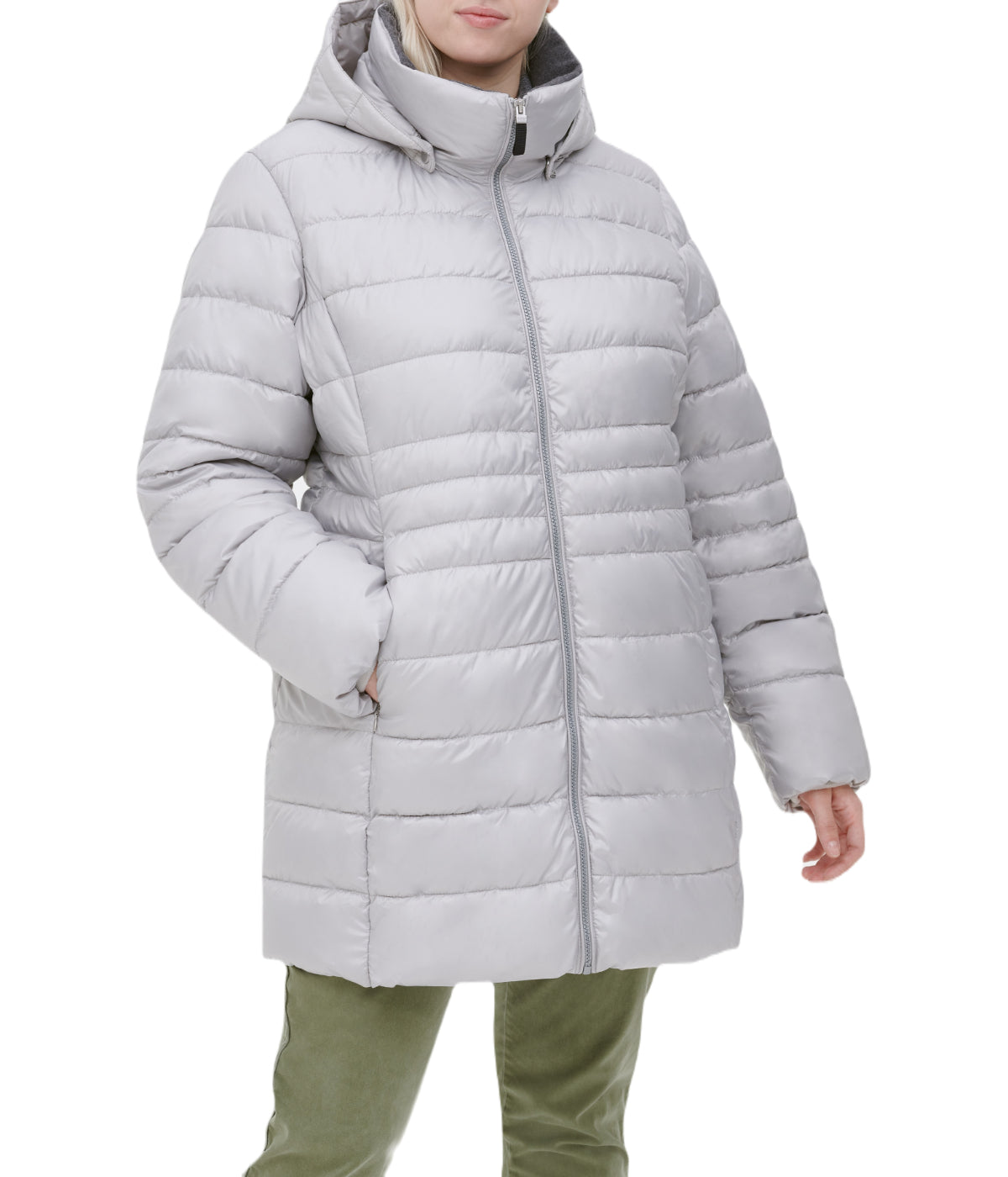  Andrew Marc Windsor Faux Parka Plus Size Light Grey - Light Grey - Bonton