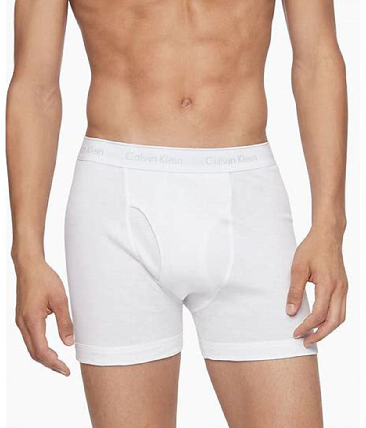  Calvin Klein Cotton Classics Boxer Brief 3 Pack - White - Bonton