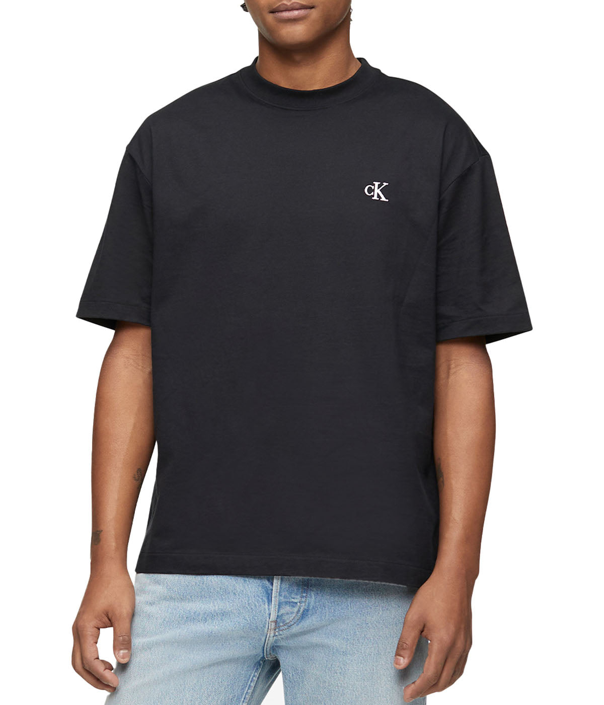  Calvin Klein Short Sleeves Relaxed Archive Logo - Black Beauty - Bonton