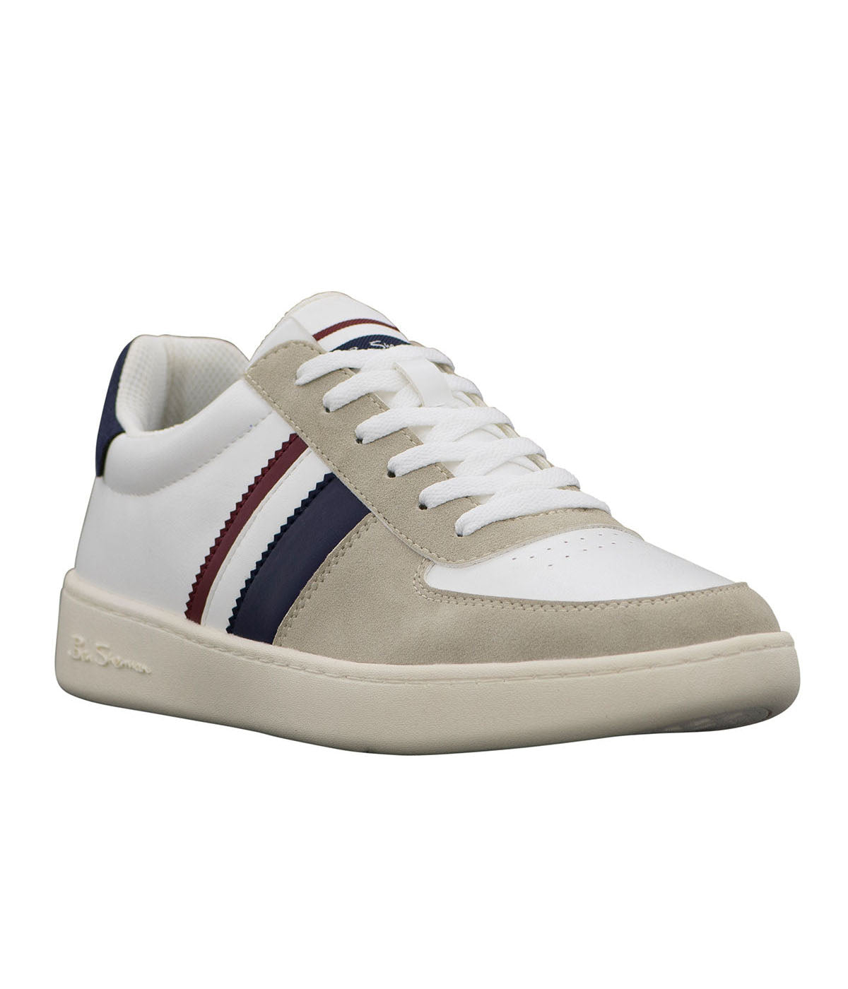  Ben Sherman Hyde Lace Up Sneaker - White / Navy / Red - Bonton