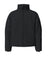 Long Sleeves Front Zipper Mock Neck Puffer Coat