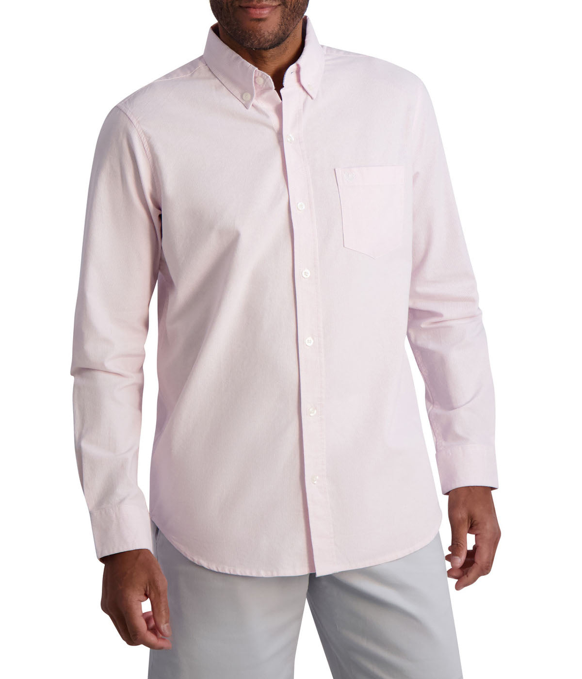  Chaps Chaps Men's Long Sleeve Oxford ButtonUp Shirt - Candy Pink - Bonton