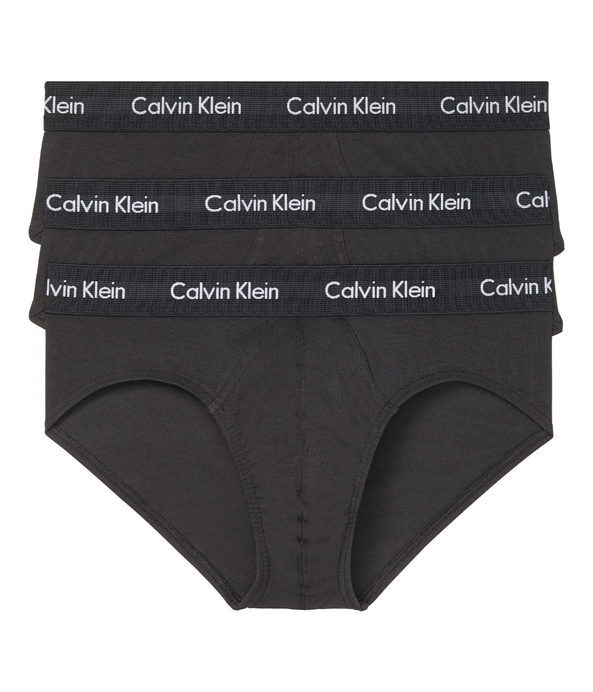  Calvin Klein Cotton Stretch Hip Brief 3 Pack - Black - Bonton