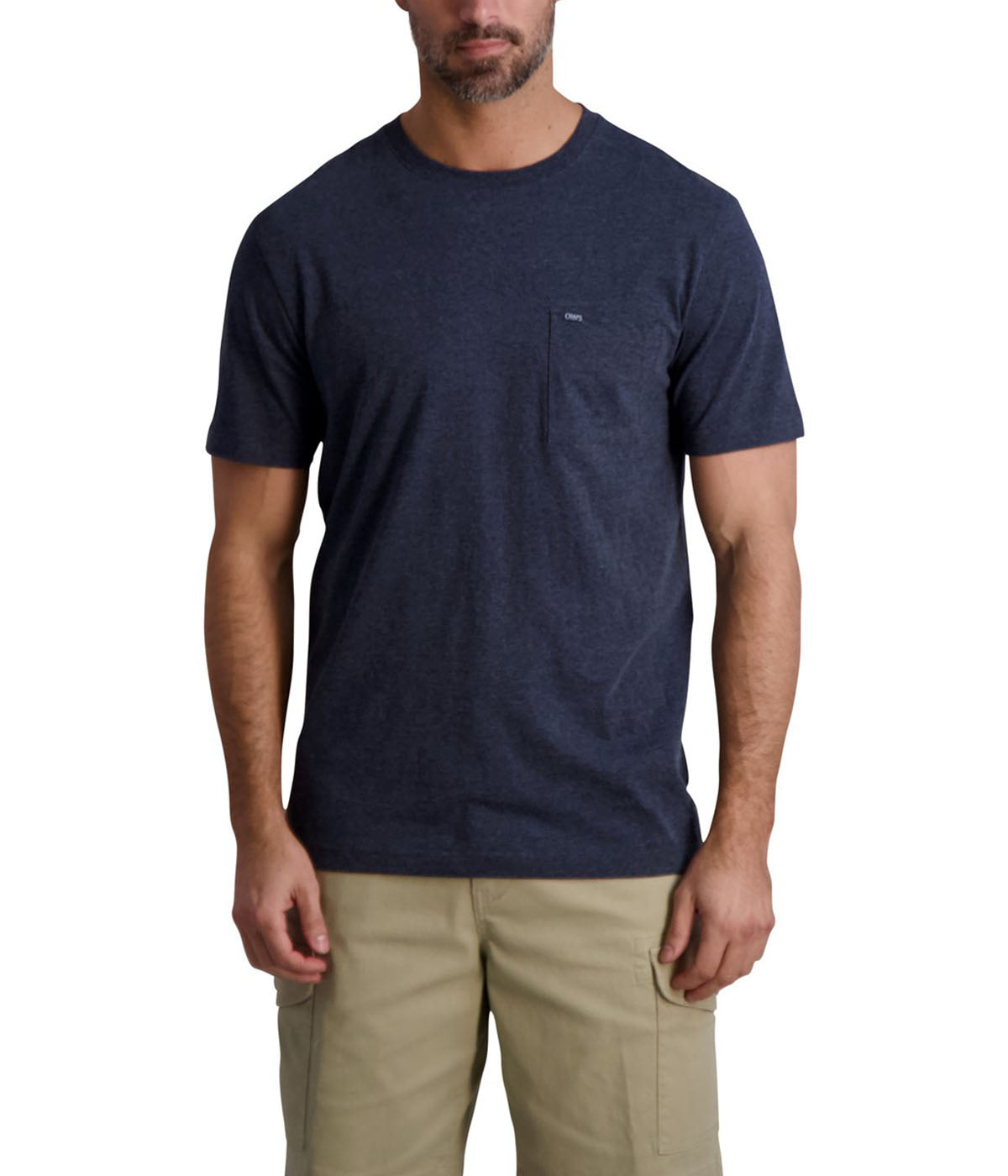  Chaps Chaps Men's Short Sleeve Crewneck Pocket Tee - American Navy - Bonton