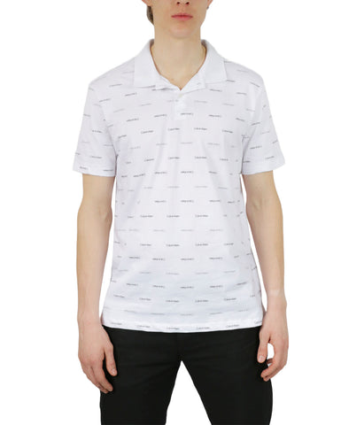 Short Sleeves Allover Print Polo