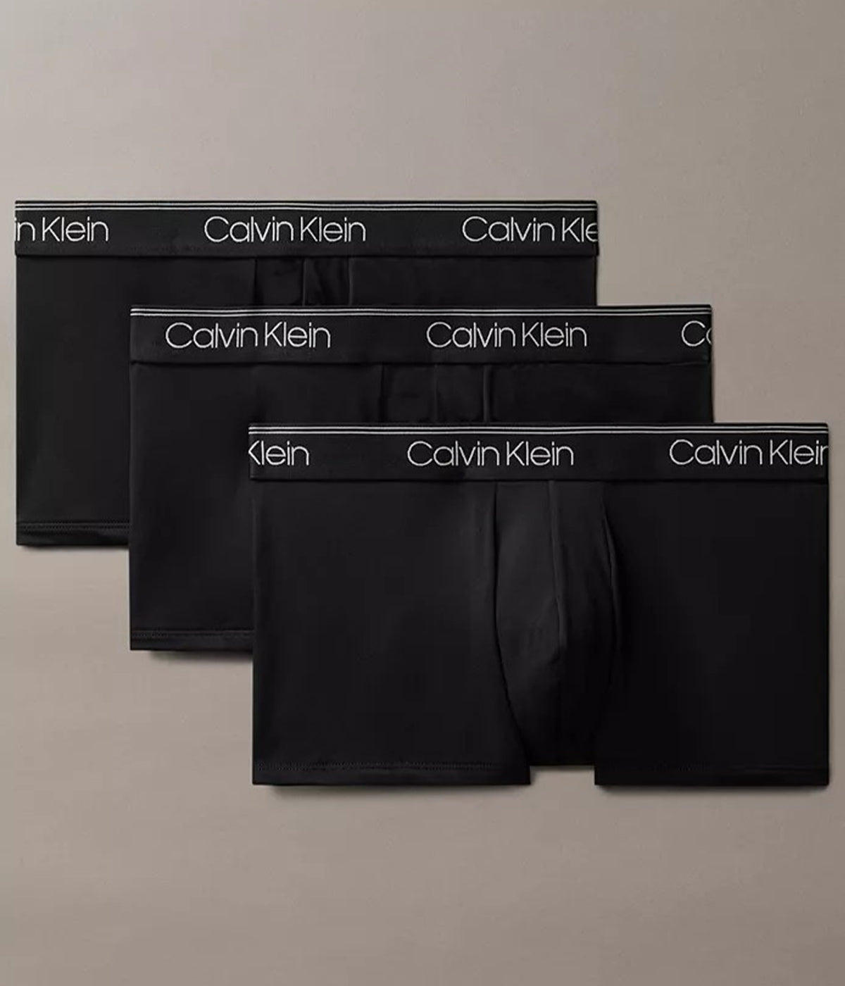  Calvin Klein Micro Fiber Stretch Low Rise Trunk 3 Pack - Black - Bonton