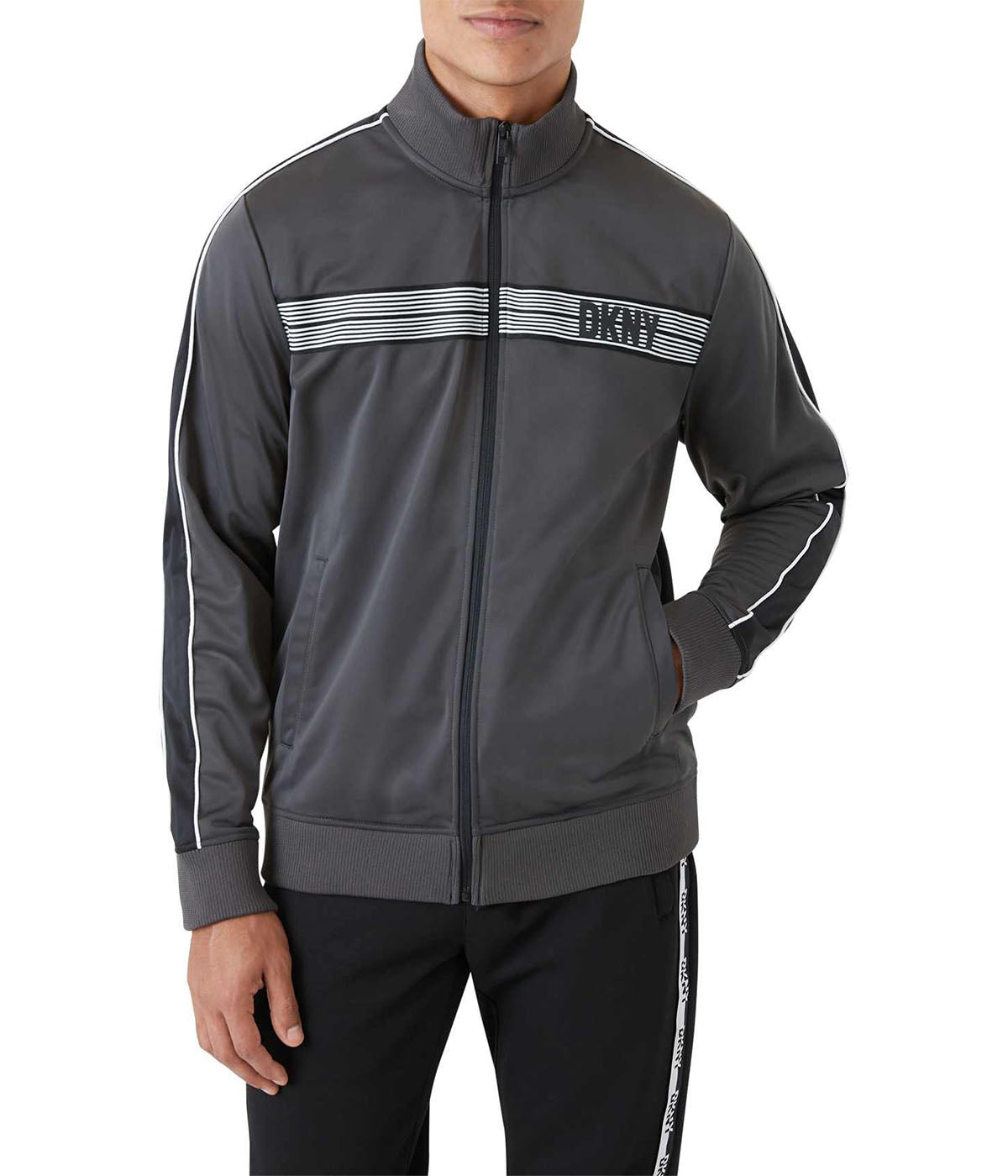  DKNY Royal Track Jacket - Charcoal - Bonton
