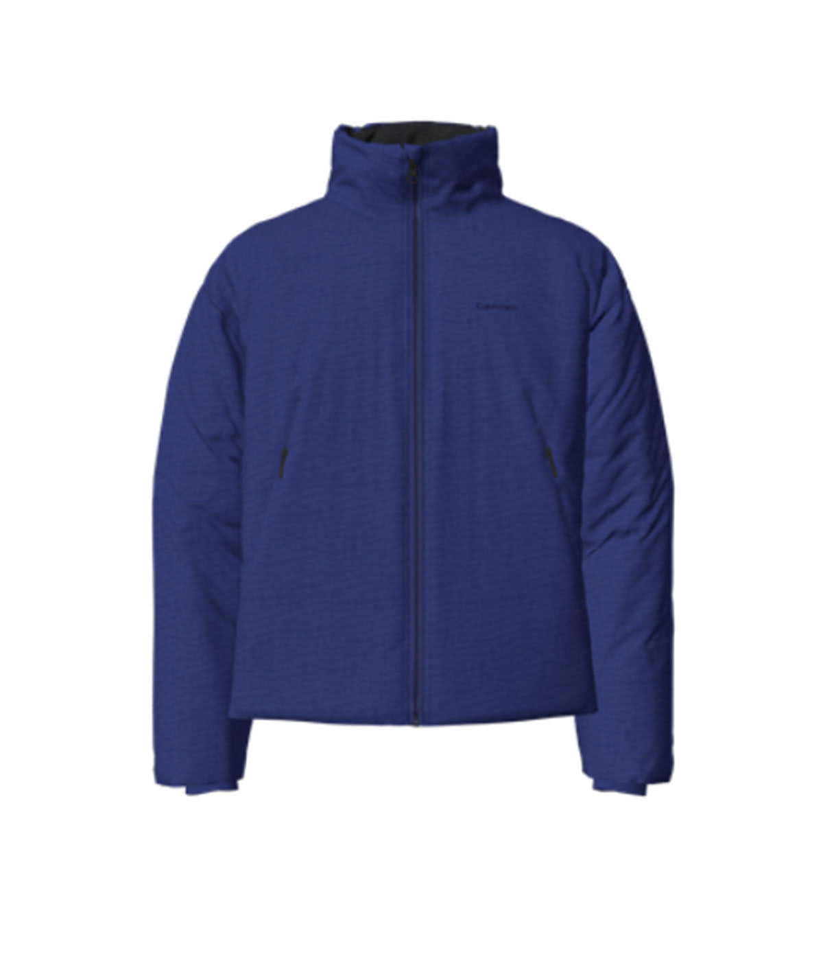 Calvin Klein Long Sleeves Front Zipper Mock Neck Puffer Coat - Purple Parade - Bonton