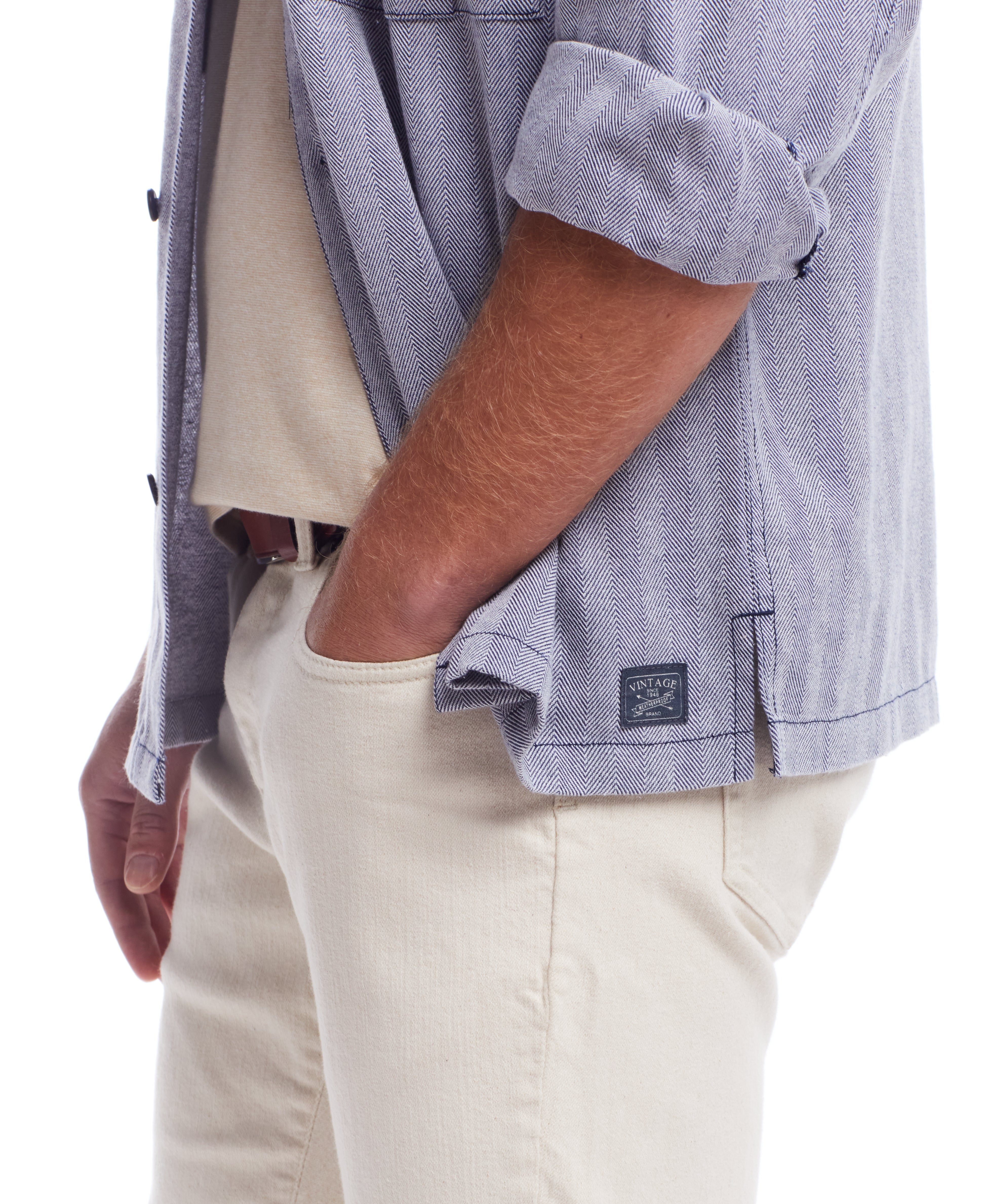  WEATHERPROOF VINTAGE Weatherproof Vintage Men's Summer Shirt Jacket - Navy - Bonton