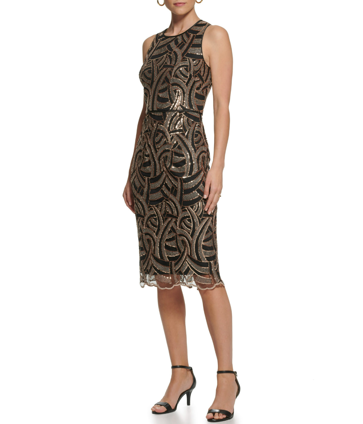  Vince Camuto Sleeves Bodycon Black Gold - Black Gold - Bonton
