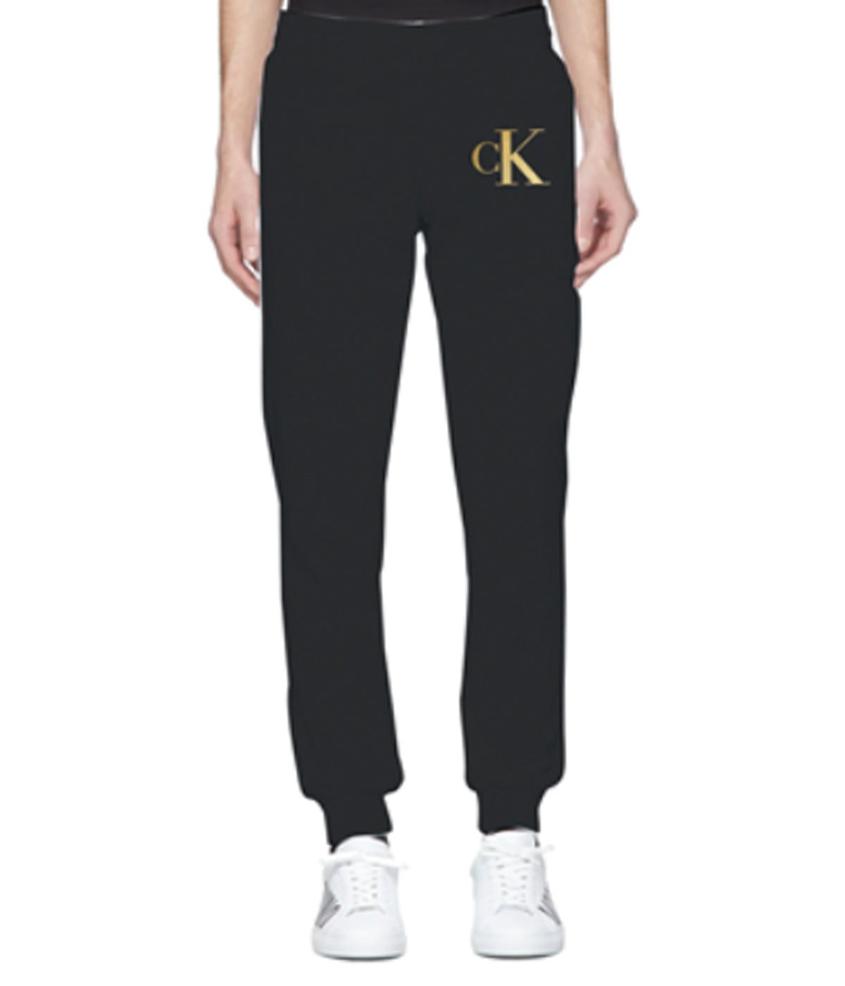  Calvin Klein Ck Metallic Logo Jogger - Black Beauty - Bonton