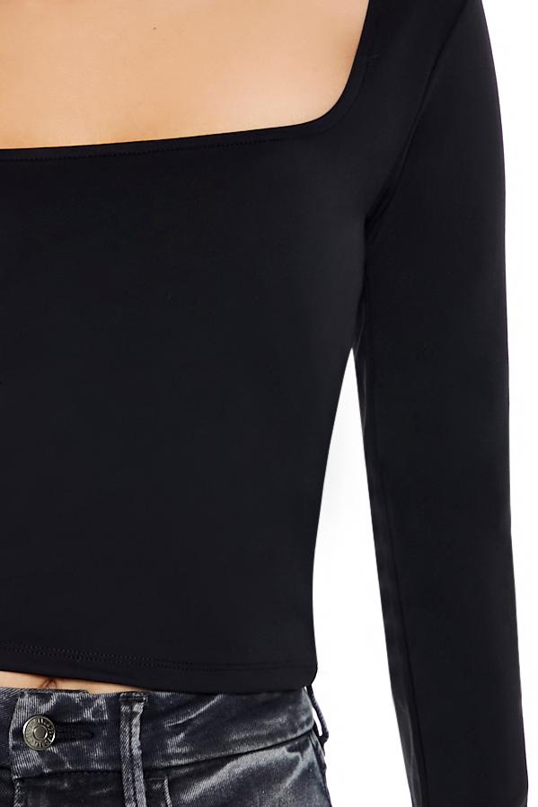  Forever 21 Sculpt Shape Square-Neck Top - cream - Bonton