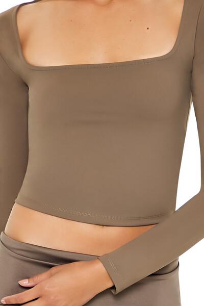  Forever 21 Sculpt Shape Square-Neck Top - cream - Bonton