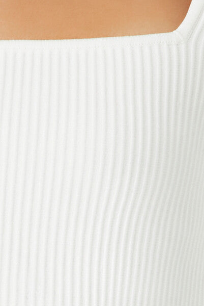  Forever 21 Ribbed Knit Sweater - white - Bonton