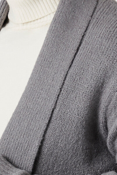  Forever 21 Open-Front Cardigan Sweater - grey - Bonton