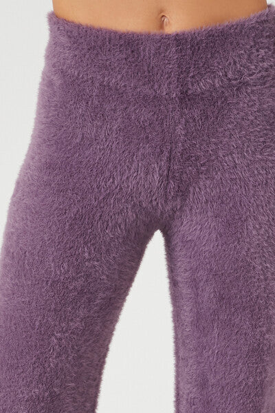  Forever 21 Sweater-Knit Flare Pants - stone-blue - Bonton