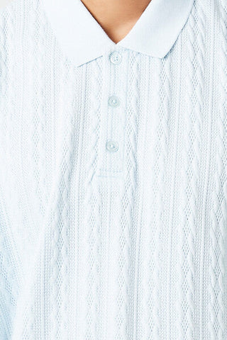 Textured Short-Sleeve Polo Shirt