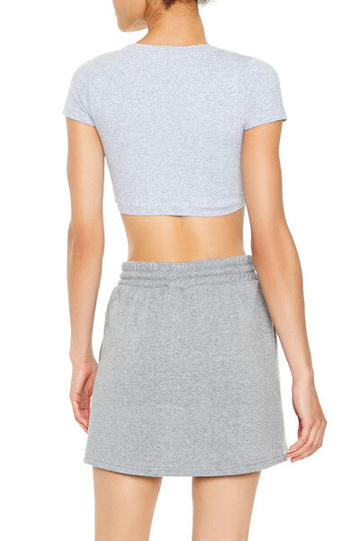  Forever 21 Active Seamless Cropped Tee - heather grey - Bonton