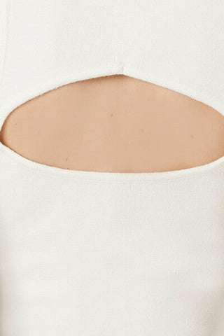 Sweater-Knit Cutout Tank Top