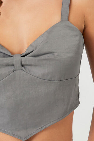 Sweetheart V-Hem Crop Top