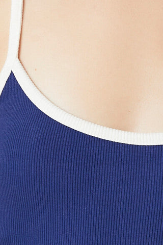 Ribbed Knit Ringer Cami Bodysuit