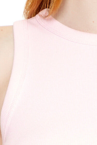 Cropped Dolphin-Hem Tank Top