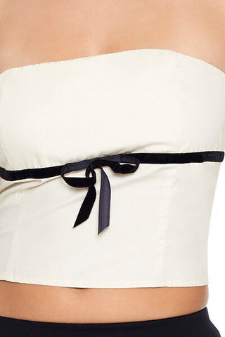 Bow Cropped Tube Top