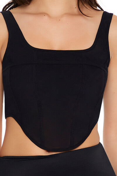  Forever 21 Corset Crop Top - white - Bonton