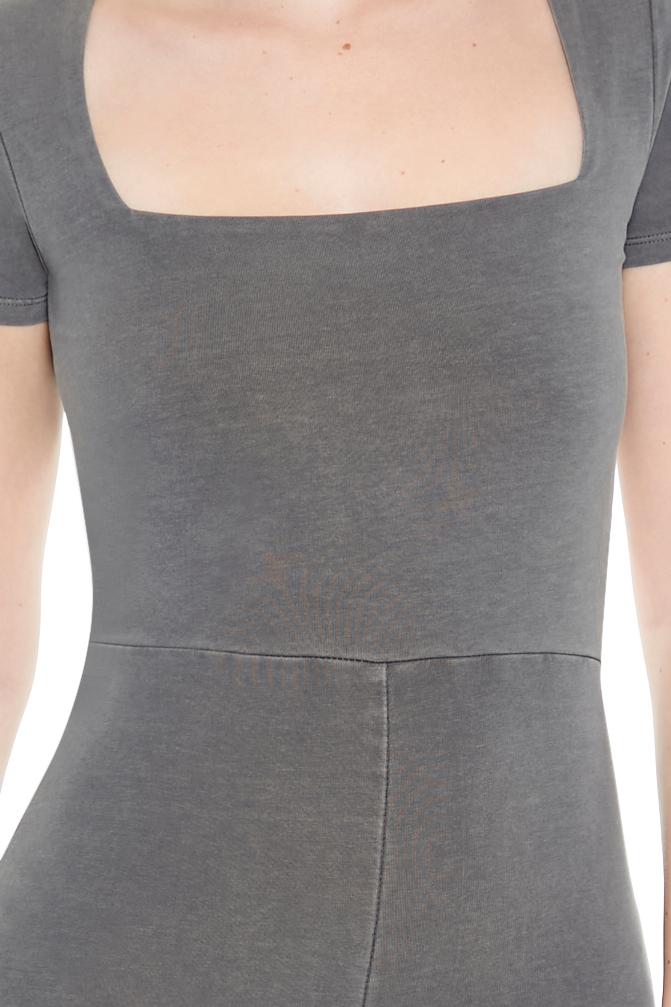  Forever 21 Mineral Wash Cutout Romper - black - Bonton