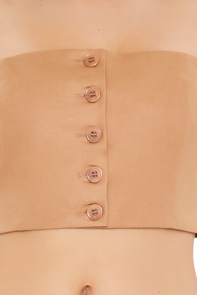  Forever 21 Cropped Tube Top - camel - Bonton
