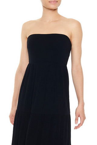 Strapless Tie-Back Maxi Dress