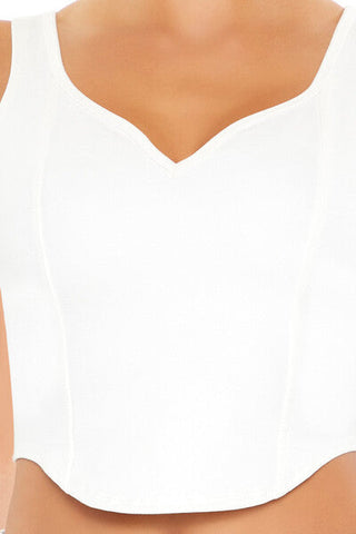 Ponte Knit Corset Crop Top