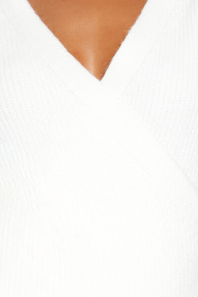  Forever 21 Drop-Sleeve Wrap Sweater - burgundy - Bonton