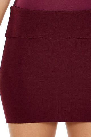 Sweater-Knit Mini Skirt