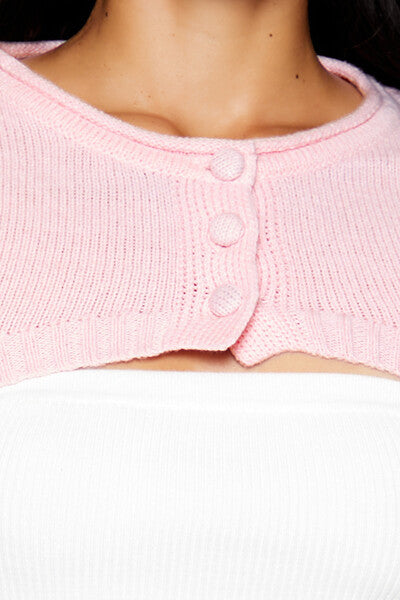 Forever 21 Cardigan Shrug Sweater - cream - Bonton