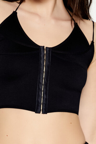  Forever 21 Seamless Halter Cropped Cami - black - Bonton