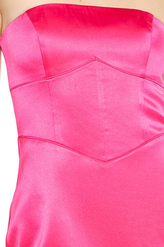 Lace-Up Corset Tube Mini Dress