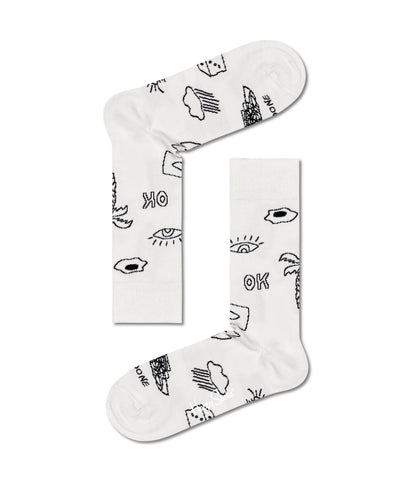 4-Pack Black And White Socks Gift Set Multi