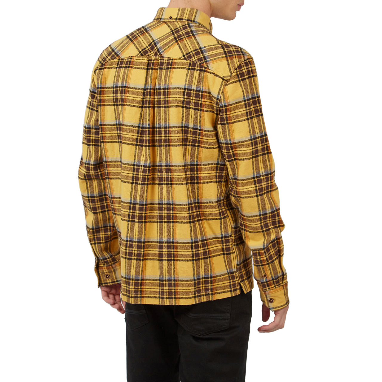  Ben Sherman Long Sleeve Brushed Ivy Check Buttondown Shirt - Sunflower - Bonton