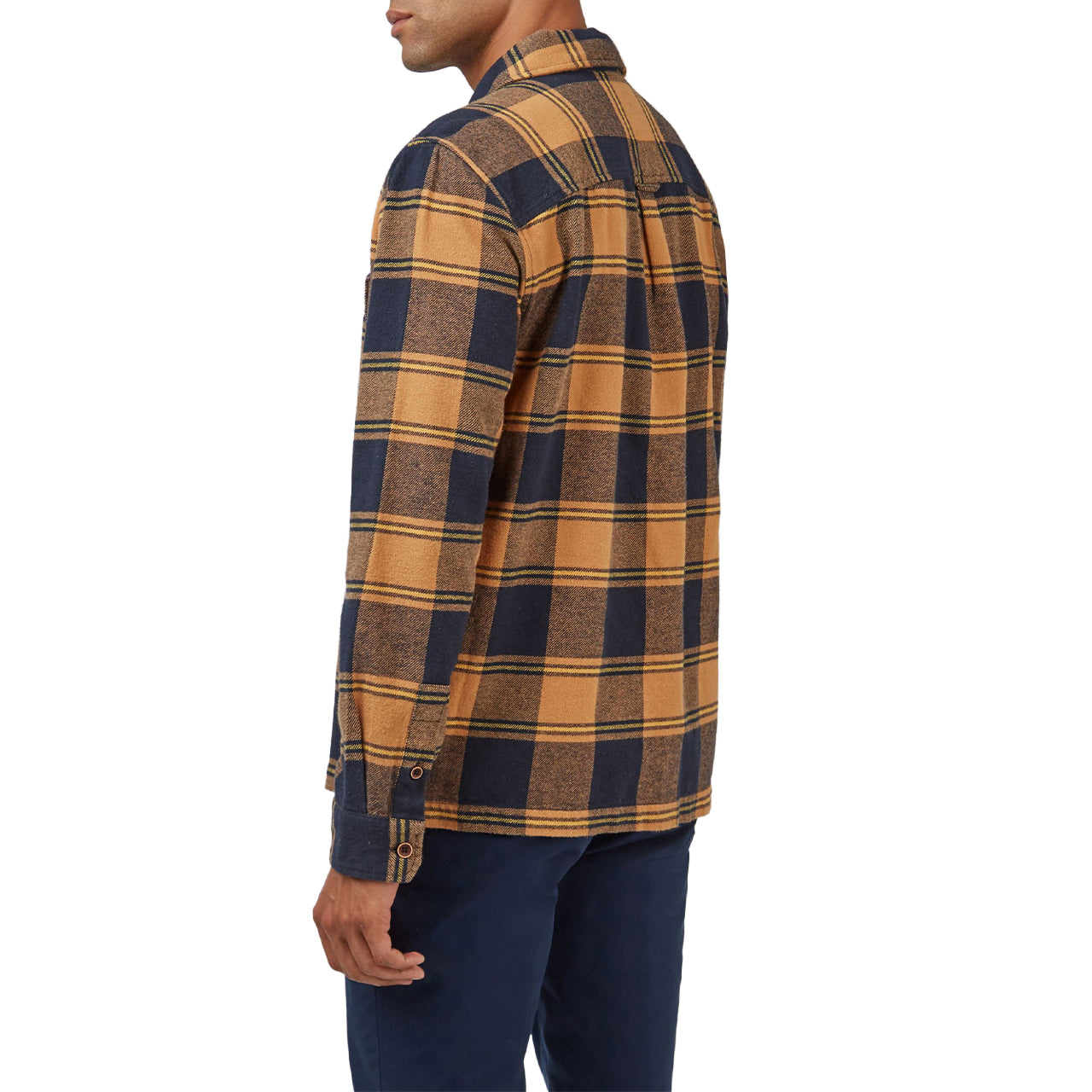  Ben Sherman Long Sleeve Brushed Large Gingham Buttonfront Shirt - Fawn - Bonton