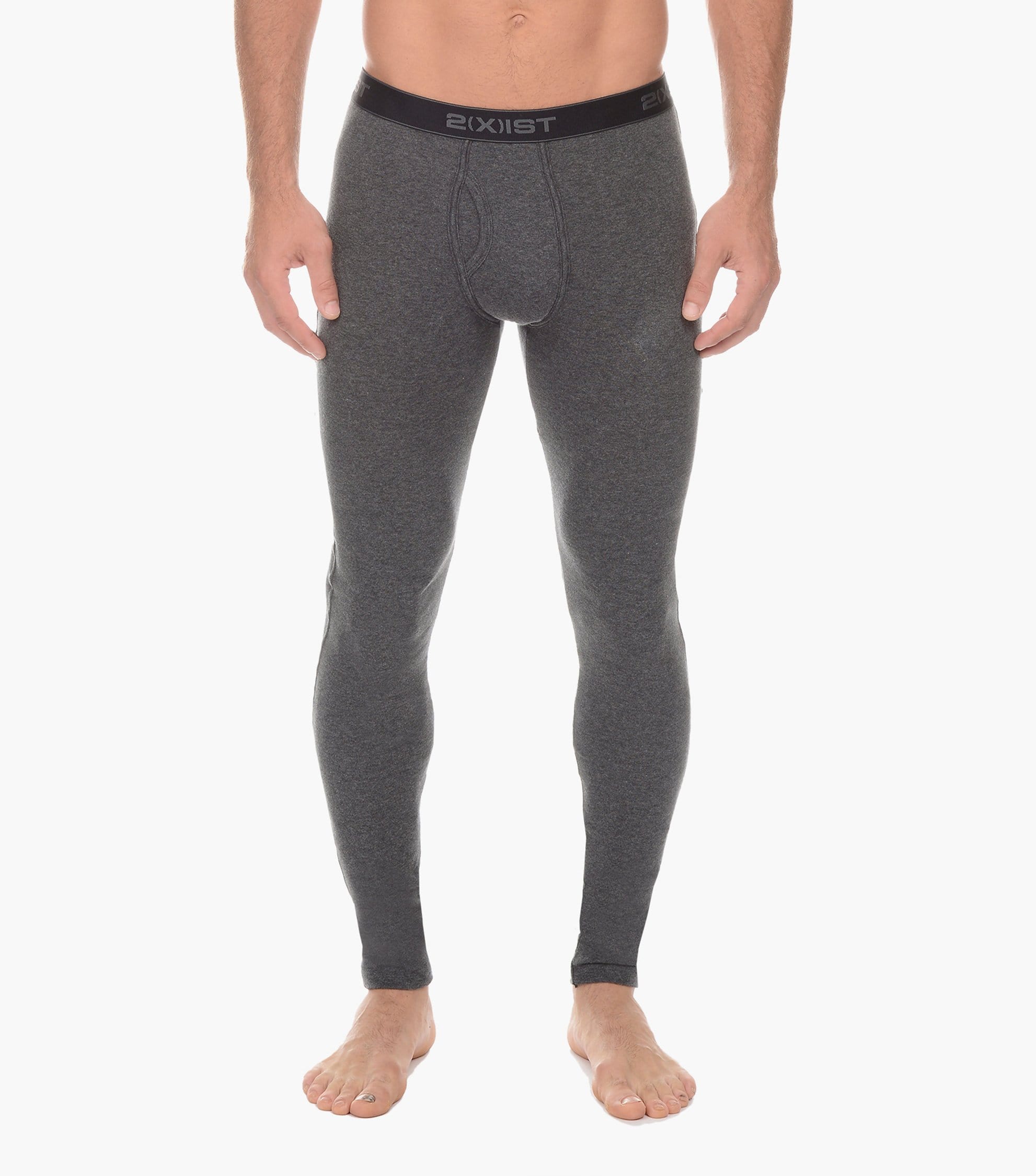  2xist Cotton Long John Underwear - Black - Bonton