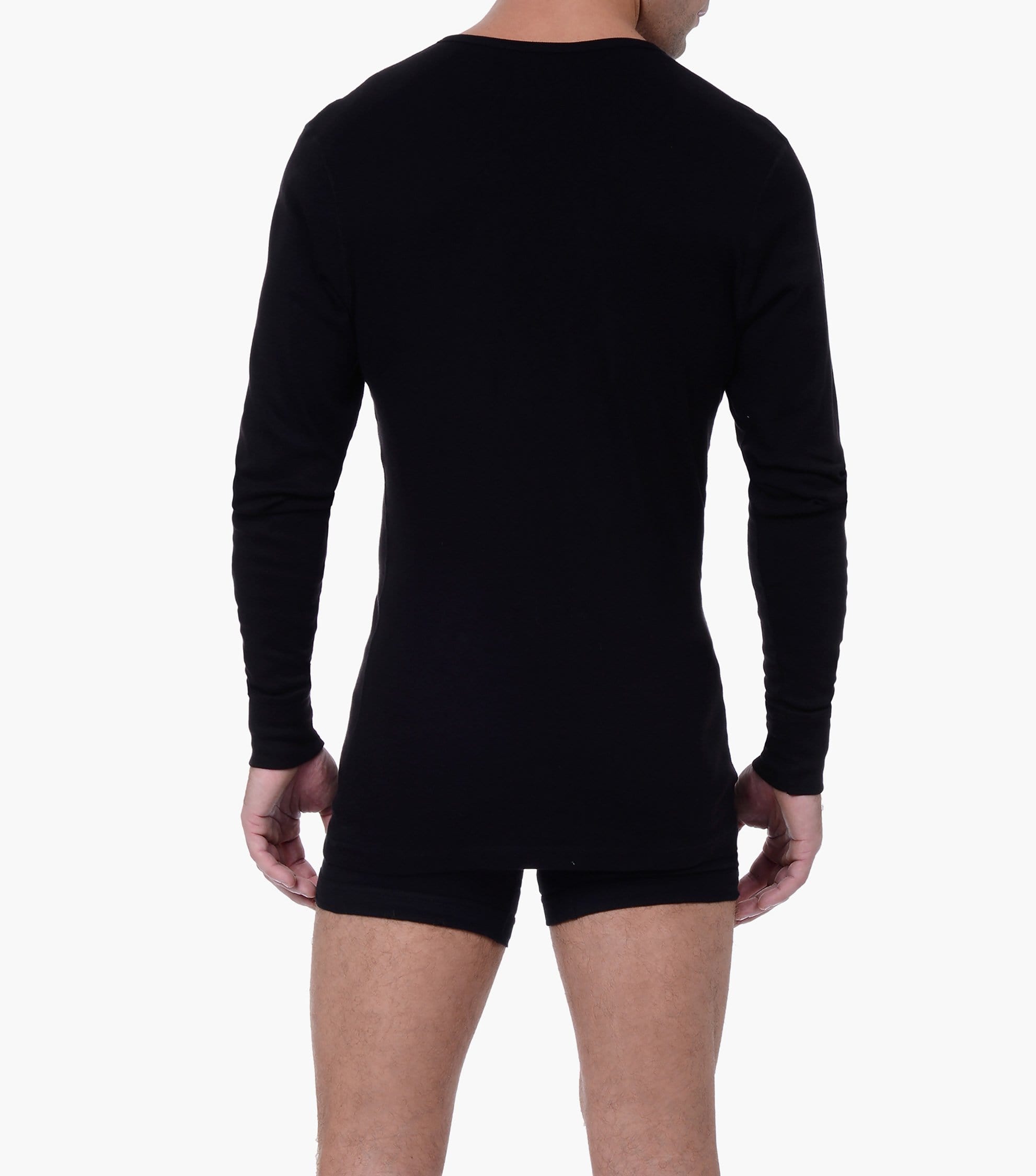  2xist Cotton Long Sleeve Henley - Black - Bonton