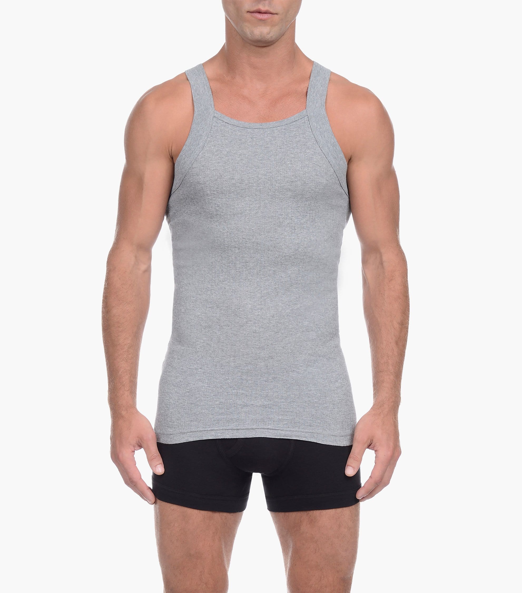  2xist 2 Packs Square-Cut Tank - White New Logo - Bonton