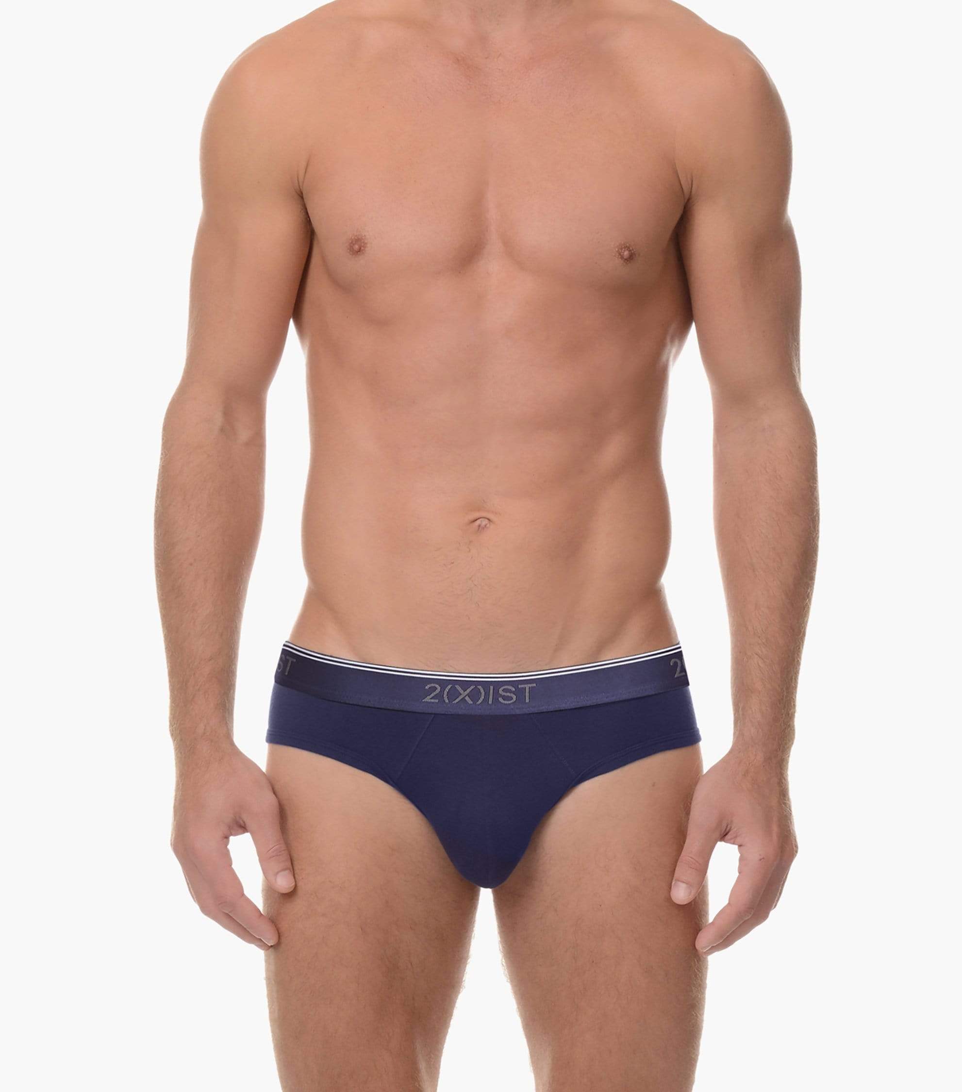  2xist 3 Packs Essential Stretch No-show Brief - Scotts Red / Skydiver / Black - Bonton